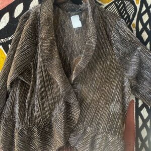 Connected Apparel Metallic Brown Women's Shrug
